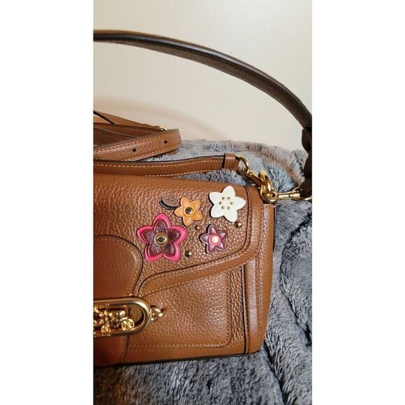 Coach Jade Shoulder Bag With Daisy Applique - Picture 2 of 8